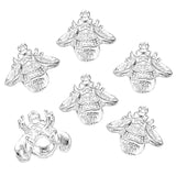 25Pcs 10*10mm 7 Color Metal Alloy Bee Animal Charms Pendants for Earring clothing accessories Jewelry Making DIY Handmade Craft