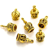 5 colors 10 pcs alloy Metal 3D Crown Charm forKeychain necklace Pendant  DIY Jewelry Making 18*9mm N225