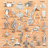 30pcs Mixed style Multiple styles Alloy Marine animals Charms for Earring necklace Pendant DIY Handmade Jewelry Making U090