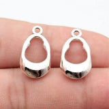 10pcs 21x12mm 5 Colors Openwork Geometric Earrings Charms For DIY Jewelry Making