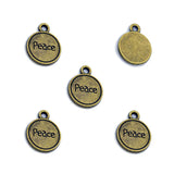 10pcs Antique silver color Metal Alloy Round Peace Alphabet English Charms Pendants Diy Jewelry Accessories 17*13mm S224