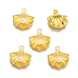 10 pcs 6 color Pearl Shell Charms Earrings bracelets Pendants For Jewelry Making Diy Handmade Jewelry 15*15mm D7155