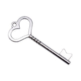 4pcs 19x46mm 2 Colors Antique Bronze Color Antique Silver Color Key Charms For DIY Jewelry Making