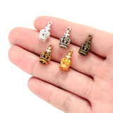 5 colors 10 pcs alloy Metal 3D Crown Charm forKeychain necklace Pendant  DIY Jewelry Making 18*9mm N225