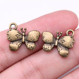 10pcs 15x18mm 2 Colors Antique Bronze Color Antique Silver Color Butterfly Charms For DIY Jewelry Making