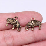 10pcs 17x13mm 2 Colors Antique Bronze Color Antique Silver Color Small Elephant Thai Elephant Charms For Jewelry Making