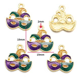 5pcs 10style Carnival Charms Alloy Mask Hat Carnival Pendants For DIY Bracelet Necklace Earrings Jewelry Making Accessories W4