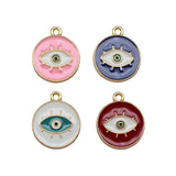 10pcs 16x18mm Kc Gold Color Evil Eye Charms For DIY Jewelry Making