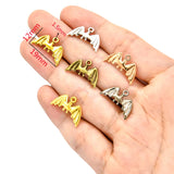 20pcs Charms Halloween Fly Bat 19x12mm 6 Color Pendants DIY Necklace Bracelet Crafts Making Findings D561