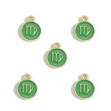 12 PCS 13x10mm 12 Constellation Charms Pendant Enamel Charms Bracelet For Jewelry Making Handmade Craft Accessories W539