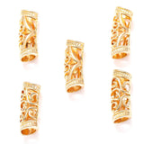 10pcs Metal African Hair Rings Beads Cuffs Tubes Charms Dreadlock Dread Hair Braids Jewelry Decoration Accessories 25*9*9mm R226