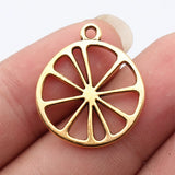10pcs 27x24mm 3 Colors Antique Silver Color Kc Gold Color Antique Gold Color Hollow Out Lemon Slice Charms