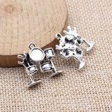 10pcs 21x20mm Antique Silver Color Musical Instruments Drum Charms For DIY Jewelry Making