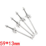11-20pcs Mixed Styles Antique Knight Sword Anime weapon Charm for Jewelry Making DIY Handmade Weapons Personality Necklace U088