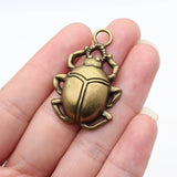 2pcs 40x27mm 2 Colors Antique Bronze Color Antique Silver Color Beetle Charms For DIY Jewelry Making