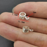 20-40pcs silver color Zinc Alloy Bead DIY big hole metal connector Beads Fits Charm Bracelets Necklaces Pendants making R224