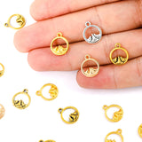 40pcs 4 Color mountain Charms Round Pendant For Bracelets Necklace Jewelry Making DIY Handmade Alloy Accessorie 14x11mm B1110