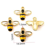 10pcs 20 styles Zinc alloy Metal Enamel bee honeycomb sunflower charm For Bracelet Necklace Key Chain Pendant DIY Jewelry Making