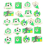 5pcs flag Football Soccer Charm Jewelry Accessories Diy Making Necklace Earring Pendant Craft Supplies Gold Plated W481
