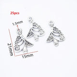 10-30pcs Christmas style charm snowman Santa Claus Gift box for Earring necklace Pendants DIY Handmade Craft Jewelry Making