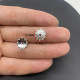 20-40pcs silver Alloy Flower Holder Partition Bead Cap Bead Holder Cap DIY Step Shaking Hairpin Hairpin Crown Accessories V149