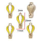 10PCS Alloy Drip-Style Hot Air Balloon Pendants DIY Necklace Earrings Jewelry Accessories Keychains Bag Charms Jewelry Making