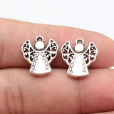 10pcs 16x15mm 3 Colors Antique Bronze Color Antique Silver Color Antique Gold Color Angels Watching Over Me Charms
