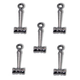 10Pcs Antique Silver Alloy Hammer-Finish Jewelry Pendants 18*6.5mm 6 Colors for Handmade DIY Jewelry Making Accessories J523