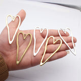 2pcs 84x37mm 5 Colors Hollow Heart Charms For DIY Jewelry Making