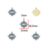 10pcs Colorful Drip-Style Alloy Pendants for Father's Day & Mother's Day DIY Keychain & Bracelet Jewelry Accessories W578