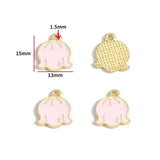 10pcs various styles Enamel Alloy flower Charm Earring Pendant DIY Keychain Necklace Jewelry Accessories W494