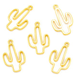 20pcs 7 Color cactus Charm  25X16mm Hollow Glue Blank Pendant Tray Bezel Charms DIY Handmade Bezel Mold Q273