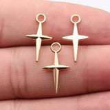 40pcs 20x10mm 5 Colors Cross Star Charms For DIY Jewelry Making