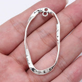 10pcs 49x26mm 2 Colors Oval Hoop Twisted Earring Connector Accessory For DIY Jewelry Making Handmade Jewelry Findings