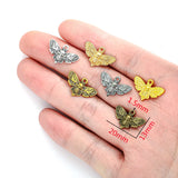 25pcs 6 Color moth Charm Bracelet Necklace DIY Jewelry Handmade Accessories 20*13mm
