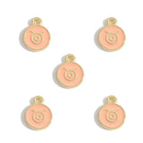 12 PCS 13x10mm 12 Constellation Charms Pendant Enamel Charms Bracelet For Jewelry Making Handmade Craft Accessories W539