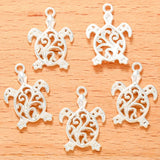 20pcs 6 Color sea turtle Charms Alloy ocean animal For earring Pendants DIY Handmade Jewelry Accessories Making 21*15mm D7152