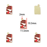 10-Piece Red Valentine's Day Enamel Charm Bracelet, Earrings, Metal Keychain Pendant Jewelry Accessories Set W577