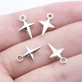 40pcs 15x9.1mm 5 Colors Star Charms For DIY Jewelry Making