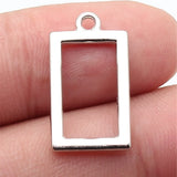 10pcs 23x13mm 5 Colors Geometric Hollowed-Out Rectangular Frame Pendant For DIY Jewelry Making