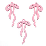 5 pcs High quality Spray paint Bow Charm Woman Earring Necklace Alloy Charms for Jewelry Making W279