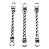 20pcs 38x5mm Antique Silver Color Long Strip Connector Pendant For DIY Jewelry Making Handmade Jewelry Craft Findings