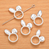 10pcs inside diameter 8mm rabbit Interval Bead Connect Spacers Through Hole Beading Cap DIY Bracelet for Jewelry Making R238