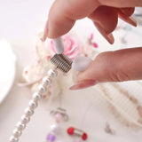 5pcs Sturdy Bead Spinner Loader Needle Large Eye Beading Needle and Beads End Charm for DIY Artistic Jewelry Designs V1037