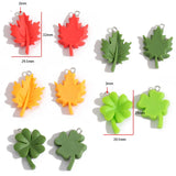 10pcs Resin Leaf Charms Maple Leaf Ginkgo Leaf Pendants Jewelry Making Materials Keychain Charms Earrings Necklace Accessories