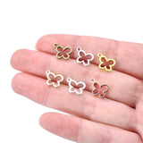 50pcs simple Hollow Butterfly Zinc alloy Charms for Jewelry Making Fashion Earrings Pendants Necklaces Bracelet Accessories DIY