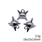 5pcs 18x15x13mm 5 Colors Meteor Hammer Pendant, Nail Ball Charms For DIY Jewelry Making