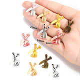 20pcs 6 Colors Mini tableware Spoon fork Dining knife Charms DIY Clothing luggage accessories Jewelry Making 21*14mm J505