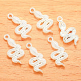 20pcs 6 Color animal snake Charms Alloy Metal For earring Pendants DIY Handmade Jewelry Accessories Making 21*10mm D9341