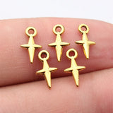 100pcs 11x6mm 5 Colors Cross Star Charms For DIY Jewelry Making